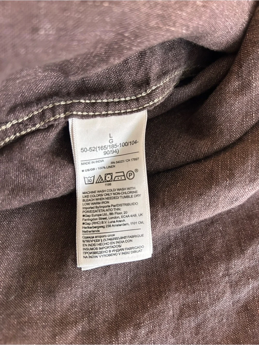 Standard-Fit Linen Shirt - Large
